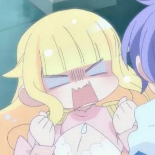 ☁️ Anime, Dibujos animados, Chica, Enojada, Chibi whatsapp sticker