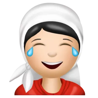 😂 Emoji, Rindo, Chorando, Véu, Mulher, Feliz telegram sticker