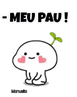 🌝 MEU PAU! Sticker, Dibujo animado, Ofensivo, Portugués, Frase telegram sticker