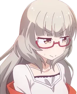 😅 Anime, Garota, Óculos, Desenho animado, Personagem telegram sticker