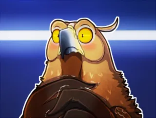😶 coruja, pássaro, águia whatsapp sticker