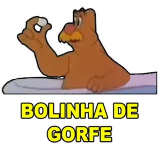 🏌 BOLINHA DE GORFE Desenho animado, Engraçado, Animal, Personagem telegram sticker