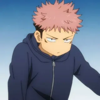 😉 Yuji Itadori Jujutsu Kaisen Anime, Manga, Yuji Itadori, Jujutsu Kaisen, Kreskówka, Postać, Ilustracja telegram sticker
