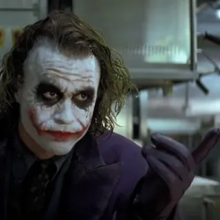 🦇 The Joker The Dark Knight villain, clown, criminal, comic book, movie telegram sticker
