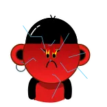 😡 โกรธ, โมโห, หงุดหงิด, หน้าแดง, การ์ตูน, อารมณ์, อารมณ์ด้านลบ telegram sticker