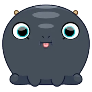 😛 stiker, kartun, binatang, lucu, lidah, karakter whatsapp sticker