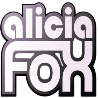 👩 alicia FOX alicia fox, name, text, graphic telegram sticker