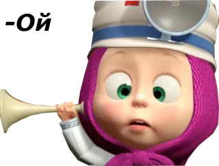 😵 Masha Masha and the Bear 만화, 애니메이션, 소녀, 귀여운, 간호사, 의료 telegram sticker
