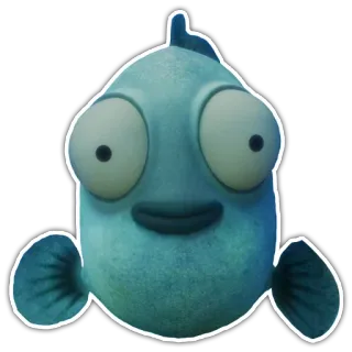 🙂 fisch, tier, wasser, cartoon, aufkleber telegram sticker