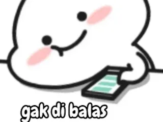 🍓 gak di balas Cartone animato, Testo, Messaggio, Carino, Animato telegram sticker