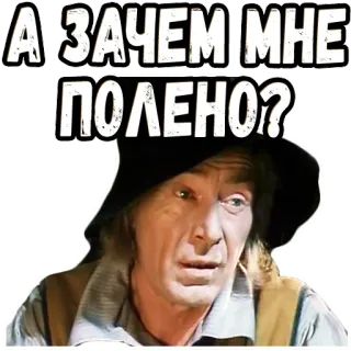 😳 А ЗАЧЕМ МНЕ ПОЛЕНО? telegram sticker
