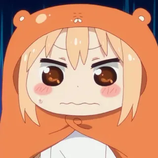 🌩 Umaru Doma Himouto! Umaru-chan anime, umaru, himouto, lindo, oso, sudadera con capucha, enojado telegram sticker