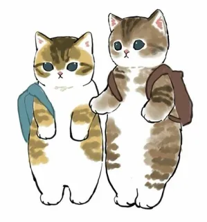 💗 kot, kociak, plecak, zwierzę, słodki, kreskówka telegram sticker