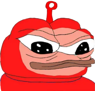 🎈 pepe, frog, meme, internet meme, telebubby, red telegram sticker