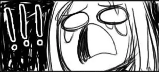 😱 anime, manga, shock, panic, emotion, cartoon telegram sticker