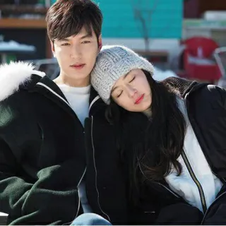 ☔️ coppia, amore, affetto, romanticismo, inverno, drama coreano, Lee Min Ho telegram sticker