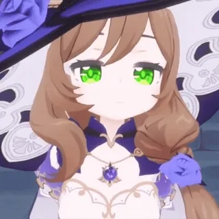 🤨 Lisa Genshin Impact 动漫, 原神, 丽莎, 游戏角色, 女性 telegram sticker