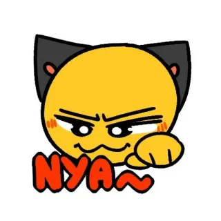 😺 NYA~ kucing, emoji, nya, imut, kawaii telegram sticker