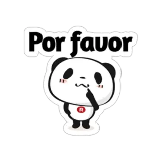 🙏 Por favor パンダ, かわいい, お願いします, リクエスト, 動物 telegram sticker