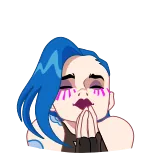 π₯° Jinx Arcane Cartone animato, Anime, Jinx, Arcane, Capelli blu telegram sticker