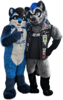 🦝 Фурри, Фурсьют, Костюм, Животное, Маскот telegram sticker