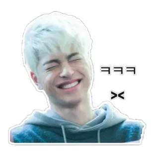 😆 ㅋㅋㅋ ridere, persona, espressione, sorriso whatsapp sticker