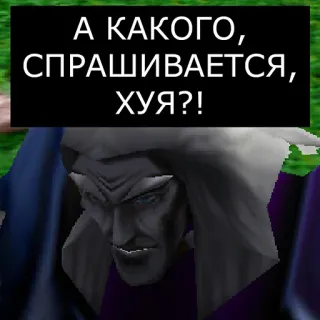 🤔 А КАКОГО, СПРАШИВАЕТСЯ, ХУЯ?! Meme, Texte, Offensant, Russe, Insulte telegram sticker
