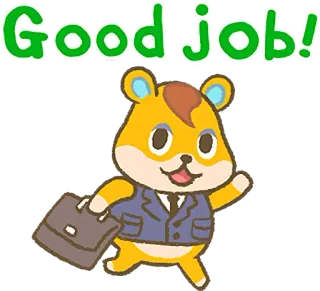 💪 Good job! hámster, bien hecho, éxito, dibujos animados, animal, motivación whatsapp sticker