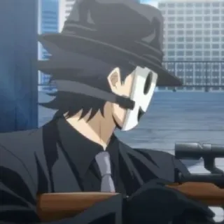 🚬 Anime, Francotirador, Máscara, Pistola, Violencia, Militar telegram sticker