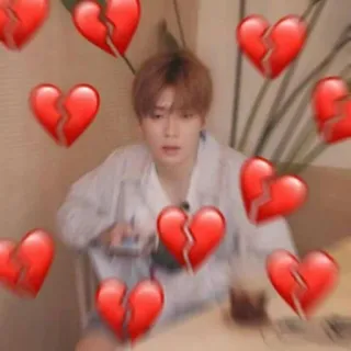 😿 cuore spezzato, crepacuore, tristezza, meme, sticker, emozioni, kpop telegram sticker