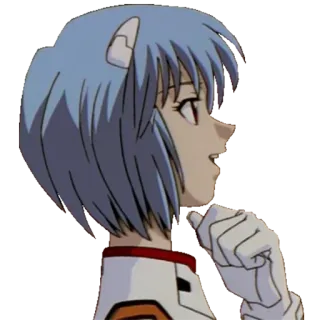 😀 Rei Ayanami Neon Genesis Evangelion Anime, Manga, Charakter, Rei Ayanami, Evangelion, Japanisch, Animation telegram sticker