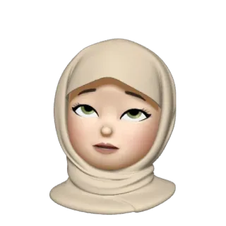 💿 emoji, hidżab, kobieta, awatar, muzułmanin telegram sticker