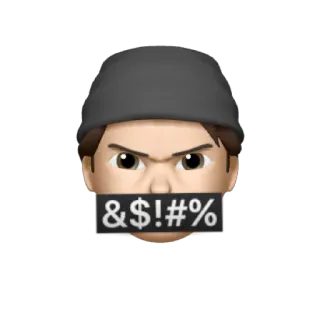 🕷 & $ ! # % marah, disensor, menyinggung, emoji, kupluk whatsapp sticker