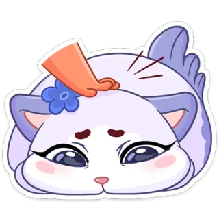 ☹️ kucing, kartun, binatang, stiker, kaki, lucu, karakter telegram sticker