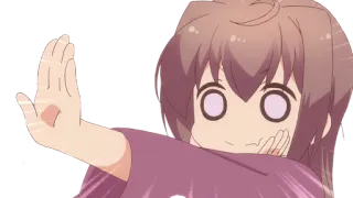 ✋ Anime, Garota, Pare, Desenho animado, Fofo telegram sticker