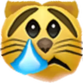 😿 emoji, chat, pleurer, triste, larmes, animal telegram sticker