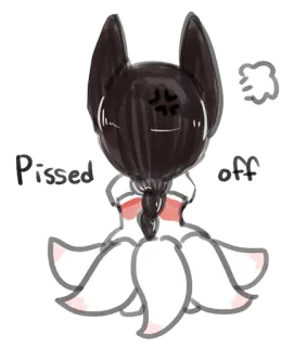 😤 Pissed off angry, cartoon, pissed, offended, anime, fox telegram sticker