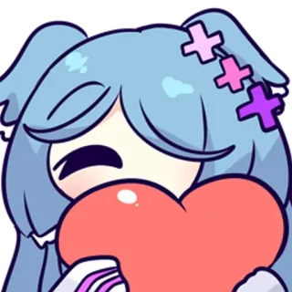 ❤️ Anime, Coeur, Mignon, Kawaii, Sticker telegram sticker