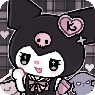 ❤ Kuromi Kuromi, Anime, Dibujos animados, Kawaii, Lindo, Personaje, Sanrio telegram sticker