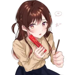 🍁 あ～ Anime, Ragazza, Snack, Giapponese, Cartone animato telegram sticker