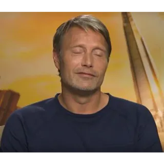 😌 Mads Mikkelsen 俳優, 男性, ポートレート, 有名人 telegram sticker