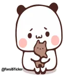 🙁 @TaruiSticker gấu trúc, dễ thương, kawaii, nhãn dán, động vật, hoạt hình telegram sticker