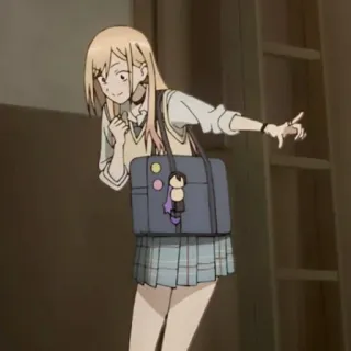 😃 Marin Kitagawa My Dress-Up Darling Anime, Ragazza, Uniforme, Carina, Scuola telegram sticker