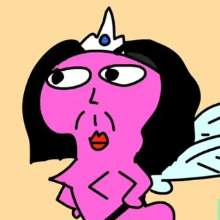 ✨ cartoon, queen, princess, crown, funny, pink whatsapp sticker
