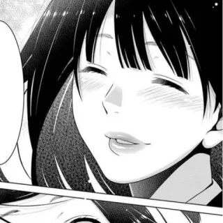 🃏 manga, anime, girl, portrait, black and white telegram sticker