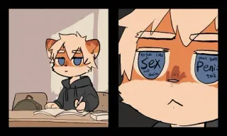 🥴 SEX
not
during
CATS Cartoon, Tier, Lesen, Schreiben whatsapp sticker