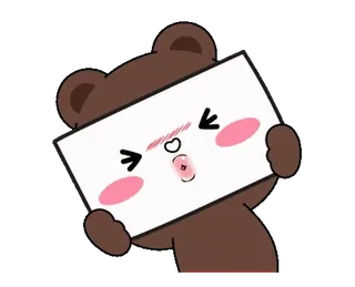 😘 милый, медведь, животное, стикер, каваий, мультфильм telegram sticker