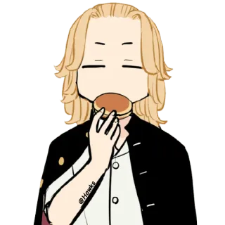 😶 @Hawks Anime, Hoạt hình, Đồ ăn vặt, Nhân vật, Dễ thương telegram sticker