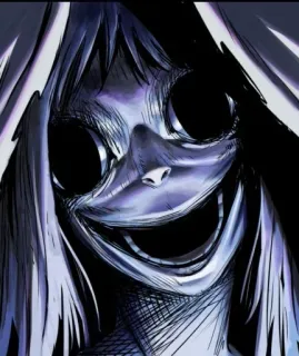 👻 horror, inquietante, spaventoso, mostro, faccia, arte, disegno telegram sticker