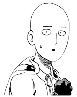 😐 Saitama One-Punch Man anime, manga, hero, superhero, funny, bald, saitama, one-punch man telegram sticker